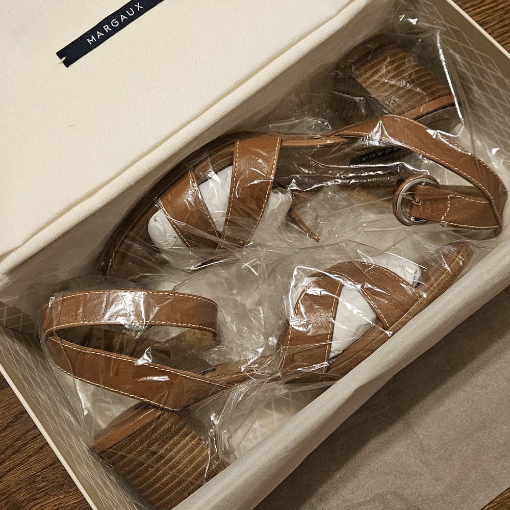 Margaux City Sandal in Calf Saddle in 36W